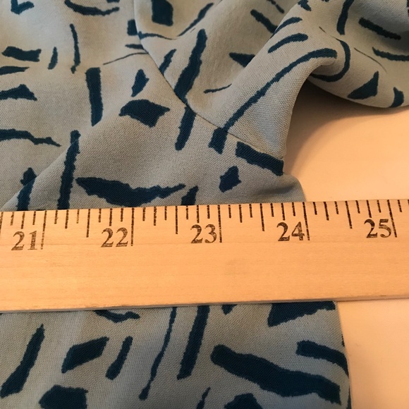 ALFANI Crew Neck Flare Long Sleeve Blouse Blue High Low Hem Women’s Plus Size 1X - Picture 12 of 16